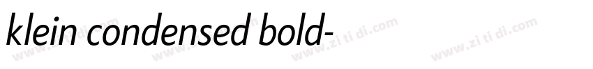 klein condensed bold字体转换